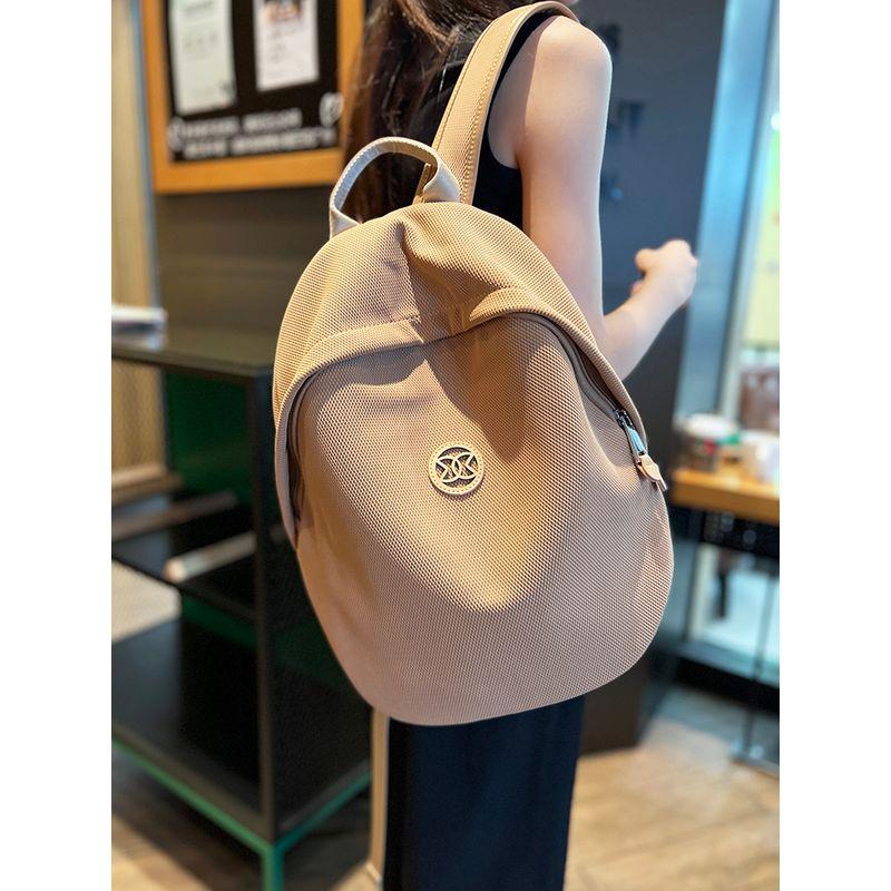 

Large Capacity Lightweight Backpack Female 2025 New Arrival Fashion Fancy Niche Style Work Clothing Canvas Casual Backpack Schoolbag CAMEL