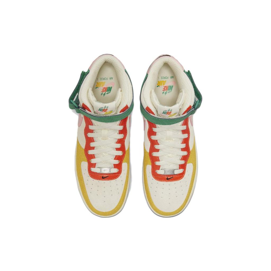 Nike Air Force 1 Mid Vivid Sulfur Rush Orange Men Sneakers White Coconut-Milk Bleached-Coral DR0158-100