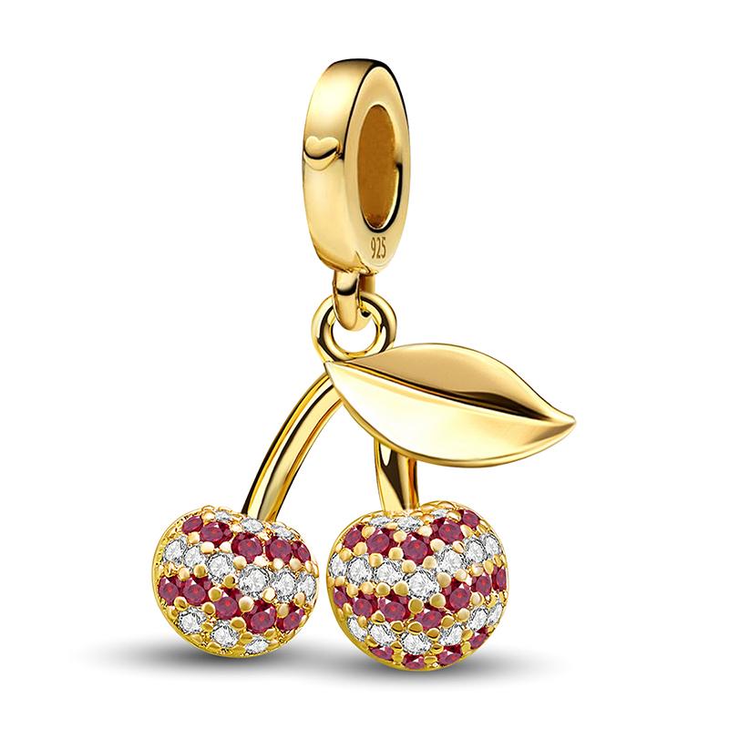 Copper Love Heart Firefly Golden Series Charms Fit Diy Making Bracelet Necklace Gift High Quality Fine Jewelry