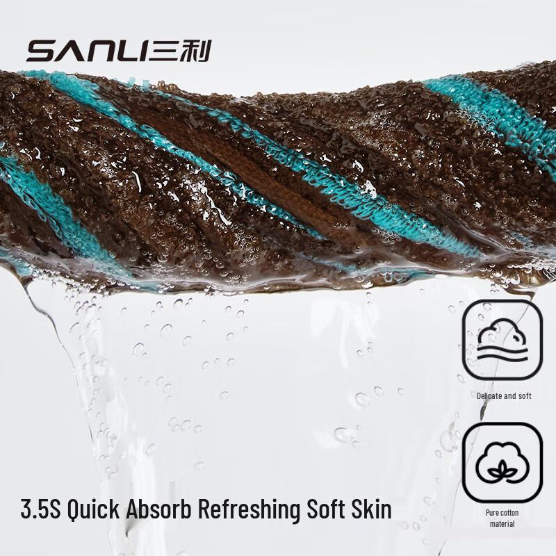 Sanli Soft Cotton Striped Jacquard Embroidered Towel Set