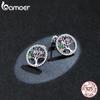 BAMOER Authentischer 925 Sterling Silber Bunter Baum des Lebens Ohrring Ohrstecker Statement Modeschmuck