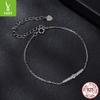 Enkelt Moissanit Armband S925 Sterling Silver Moissanit Diamantsmycken För Kvinnors Nisch High-End Lätt Lyx Ins Stil