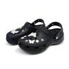 Crocs Classic Platform Clog Aoyama Electroplated Butterfly Gift Box Versatile Cloud Fashion Casual Hole Shoes Women's Black