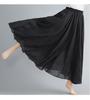 Fashion Solid Cotton Linen Women Skirts Maxi Elegant Harajuku Saia Casual Loose Long Skirt Ladies Clothes