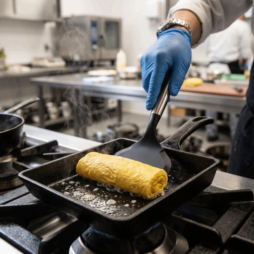 Heat Insulated Silicone Spatula Soft Silicone Wide Cooking Spatula Non Stick  Daily Kitchen Use