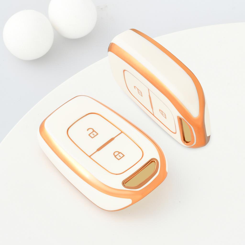 2 Button TPU Car Key Case Cover Shell Fob For Renault Kwid Traffic Symbol Dacia Sandero Logan Duster Car Supplies Car Key Bag