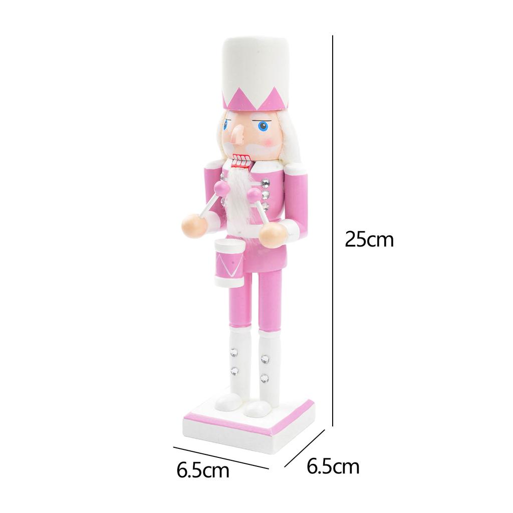 25cm Nussknacker Figur 10 Zoll Rosa Statue Nussknacker Soldat Weihnachten Nussknacker Figur Statue für Weihnachtsbaumdeko
