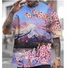 Summer Snow Mountain 3D Print T-Shirts Streetwear Men FashionCasual Oversized O-Neck Short Sleeved T Shirt Tees Tops Clothing