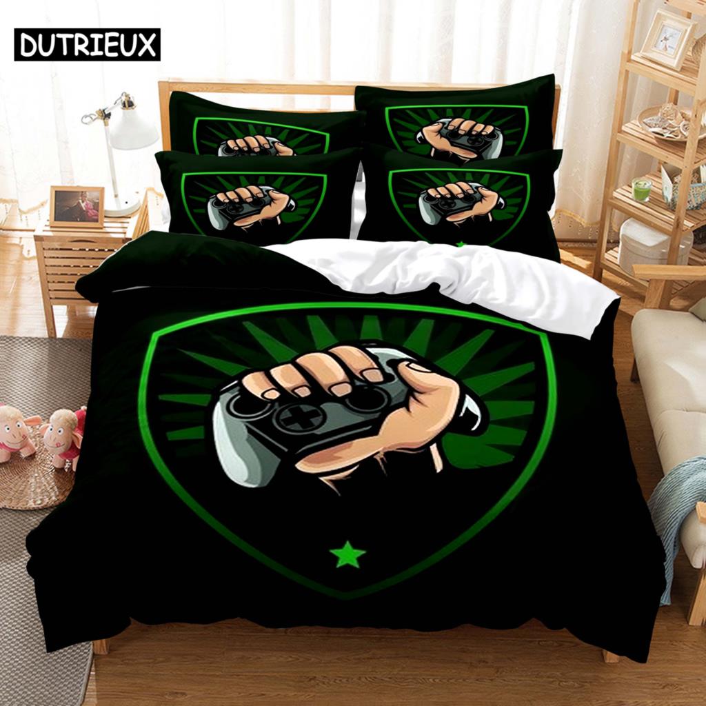 Comforter 3D Digital - Printed Game - Themed Queen - Sized With Fashionable Design For