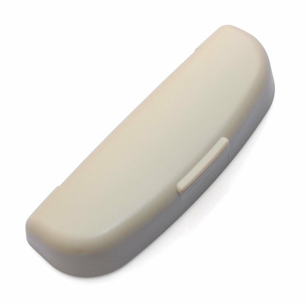 1x Beige Universal Car Interior Sunglasses Storage Box Sun Glasses Eyeglass Case