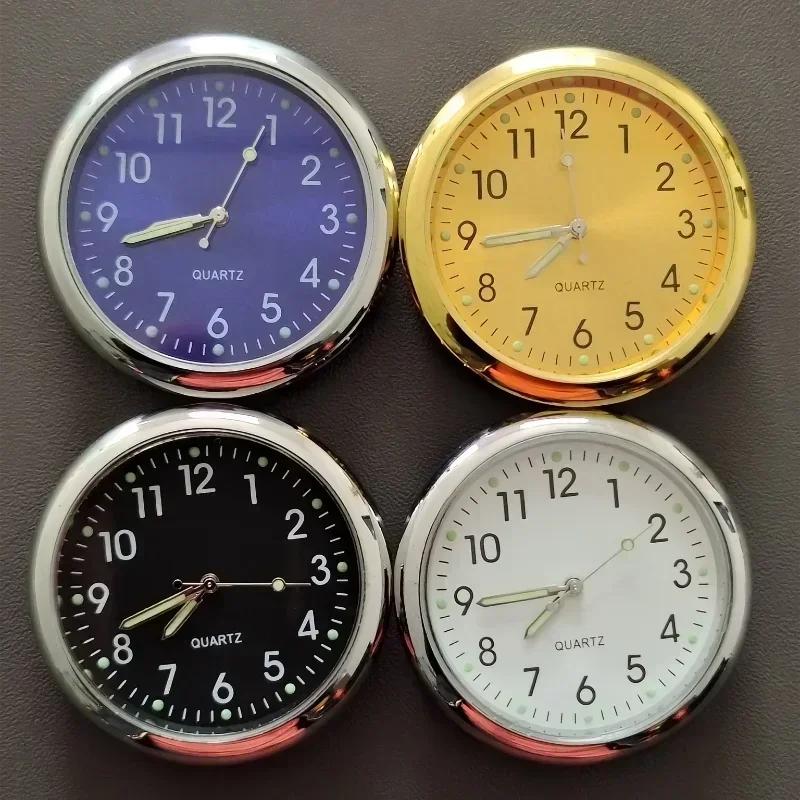 40mm Mini Digital Clock Luminous Car Clock Automobiles Internal Stick-On Watch Mechanics Quartz Clocks Auto Ornament