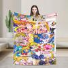 Warm Blanket Airplane Travel S-Sailor M-Moon Anime Throw Blanket Flannel Bedspread For Couch Bed Funny Sofa Bed Cover