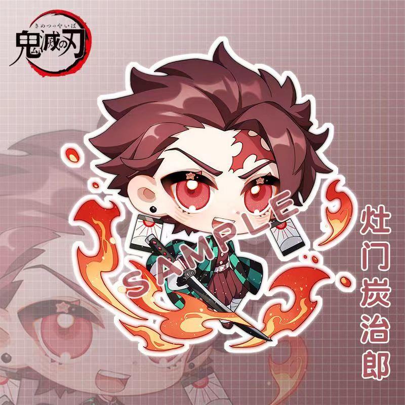 Demon Slayer Kimetsu No Yaiba Blade Ghost Keychain Acrylic Pendant Car Key Chain Fans Xmas Gift Anime doll toy of kids Carry Mini Lightweight Portable