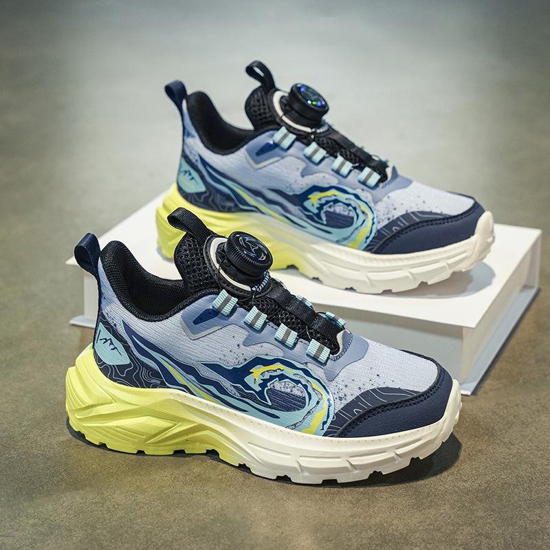 Classmate girls' sports shoes 2025 autumn new rotating buckle non-slip wear-resistant comfortable soft sole medium and older children's princess style