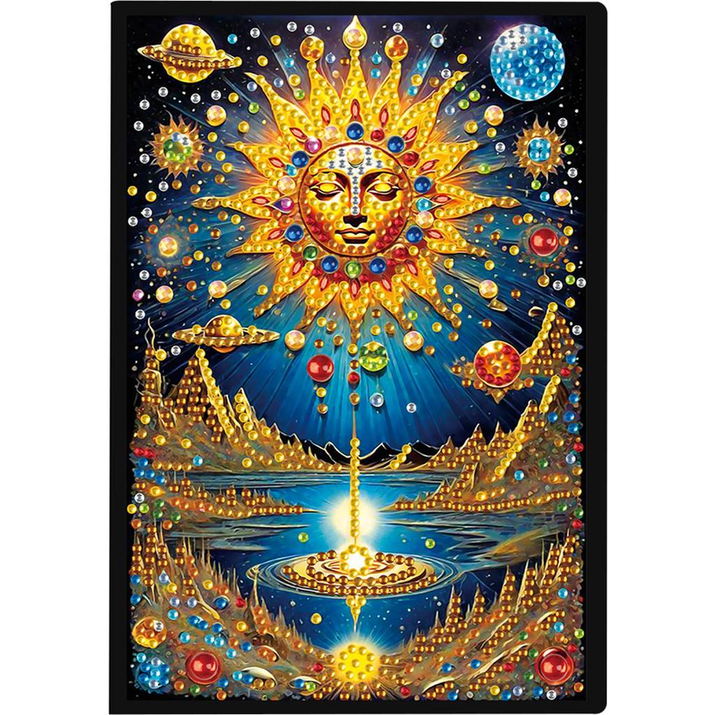 50-Page A5 Crystal Notepad Sketchbook Rhinestone Art Painting Notebook Kit Diamond Painting Notebook Set Holiday Birthday Gift