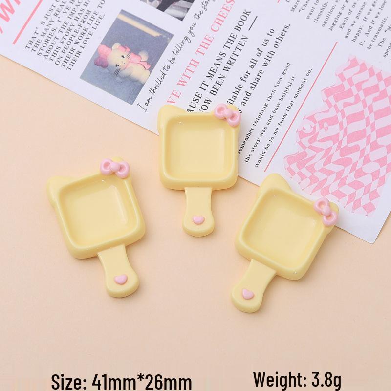 Kitten Cartoon Square Plate DIY Jewelry & Hair Clip Accessories Kit with Resin Glue