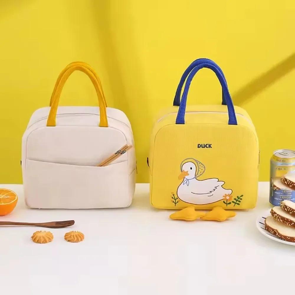 Portable Lunch Box Bag Waterproof Portable Lunch Insulation Bag Waterproof Student Outdoor Thickening Bento Handbag Lunch Bag