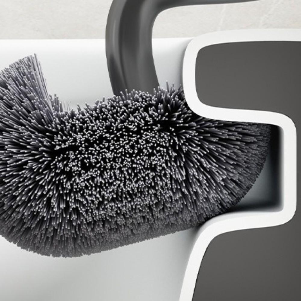 Hygienic Wall Mounted Toilet Brush S-Shaped Toilet Scrubber Hygienic Brush Closestool Brush  Home