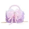 Bag Trendy Crossbody For Kids With Elegant Bow Design And Colorful Sequined Finish