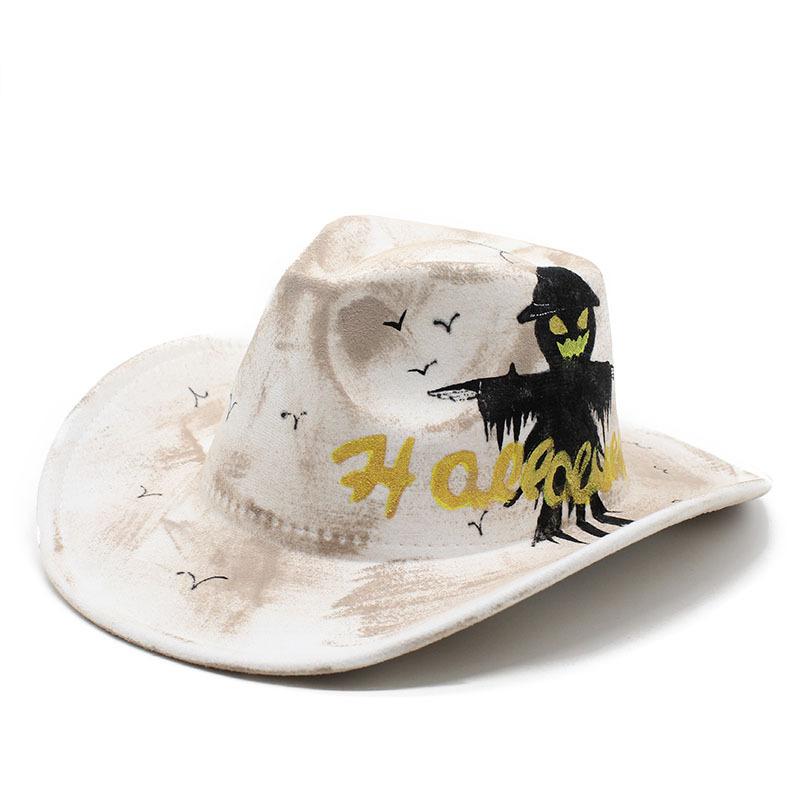 Halloween Tag Hut Party Bemalter Ball Showhut Geisterfest Requisite Weihnachten Cowboy Schneemann Muster