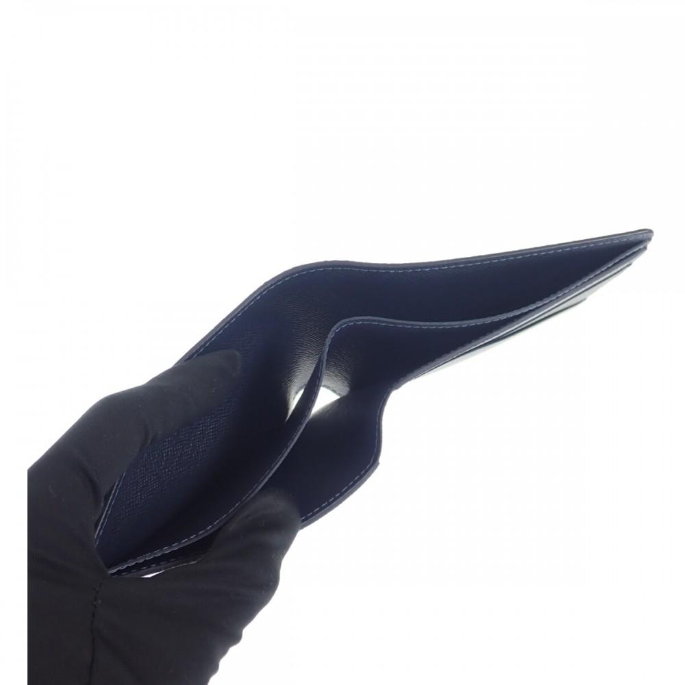 Louis Vuitton M30530 Bifold Geldbörse Blau Marine Taiga Herren