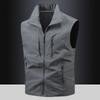 Stand Collar Vest Workwear Multi-pocket Vest Men's Vest Sleeveless
