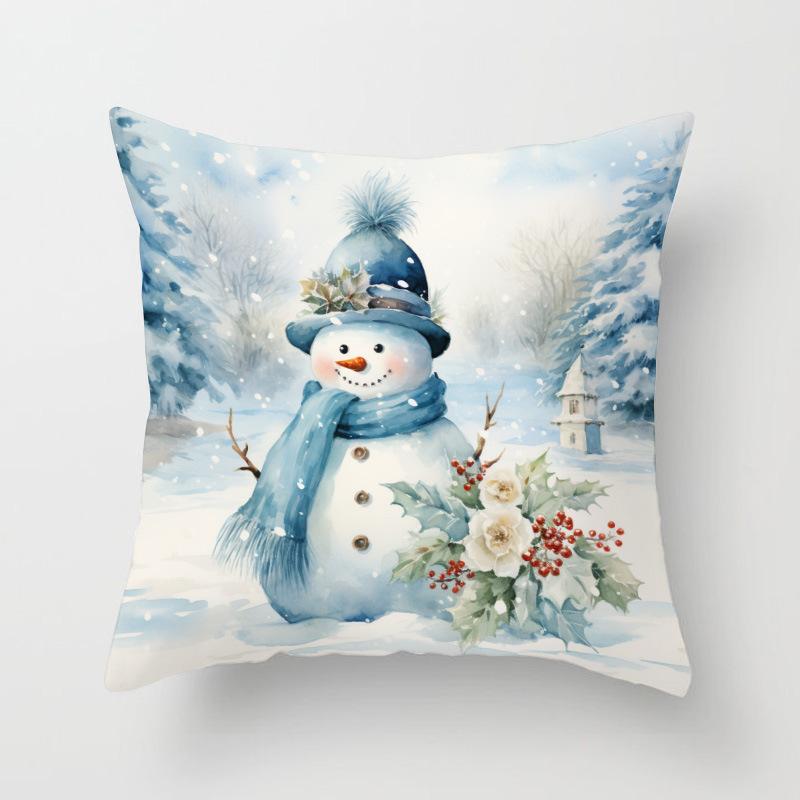 New Christmas Snowman Series Pillow Case Home Living Room Sofa Bedroom Cushion Pillow Case