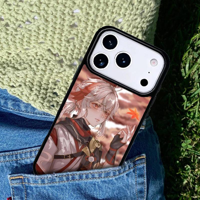 Genshin Impact Kaedehara Kazuha Leaf Phone Case Cover Compatible with for IPhone 17air 16e 15 14 13 12 11Pro Max 17 Air