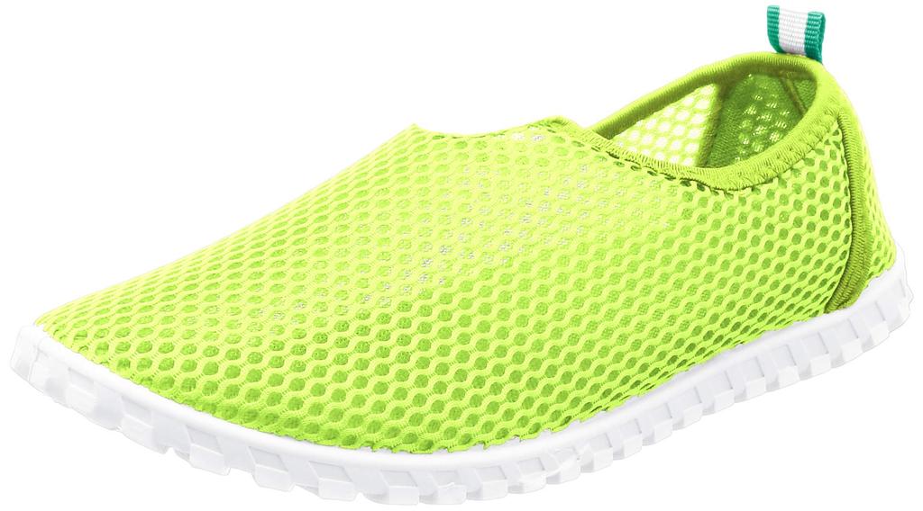 Benetton Mesh Aqua Shoes 229140, Women's, Light Green, Size L (equivalent to Japanese size L)