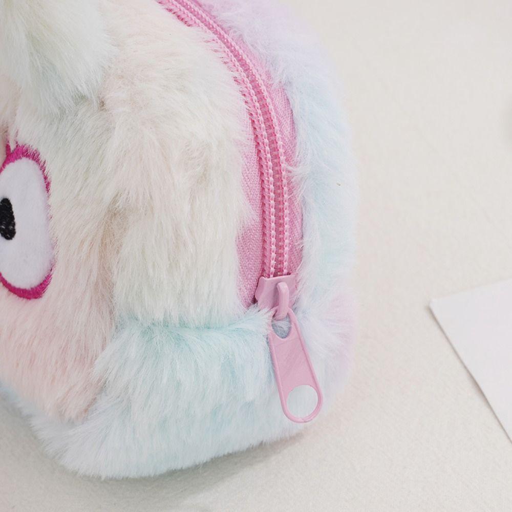 Plush Bag Plush Pencil Case Large Capacity Cartoon Plush Pen Bag Makeup Bag Pencil Pouch  Girl Gift