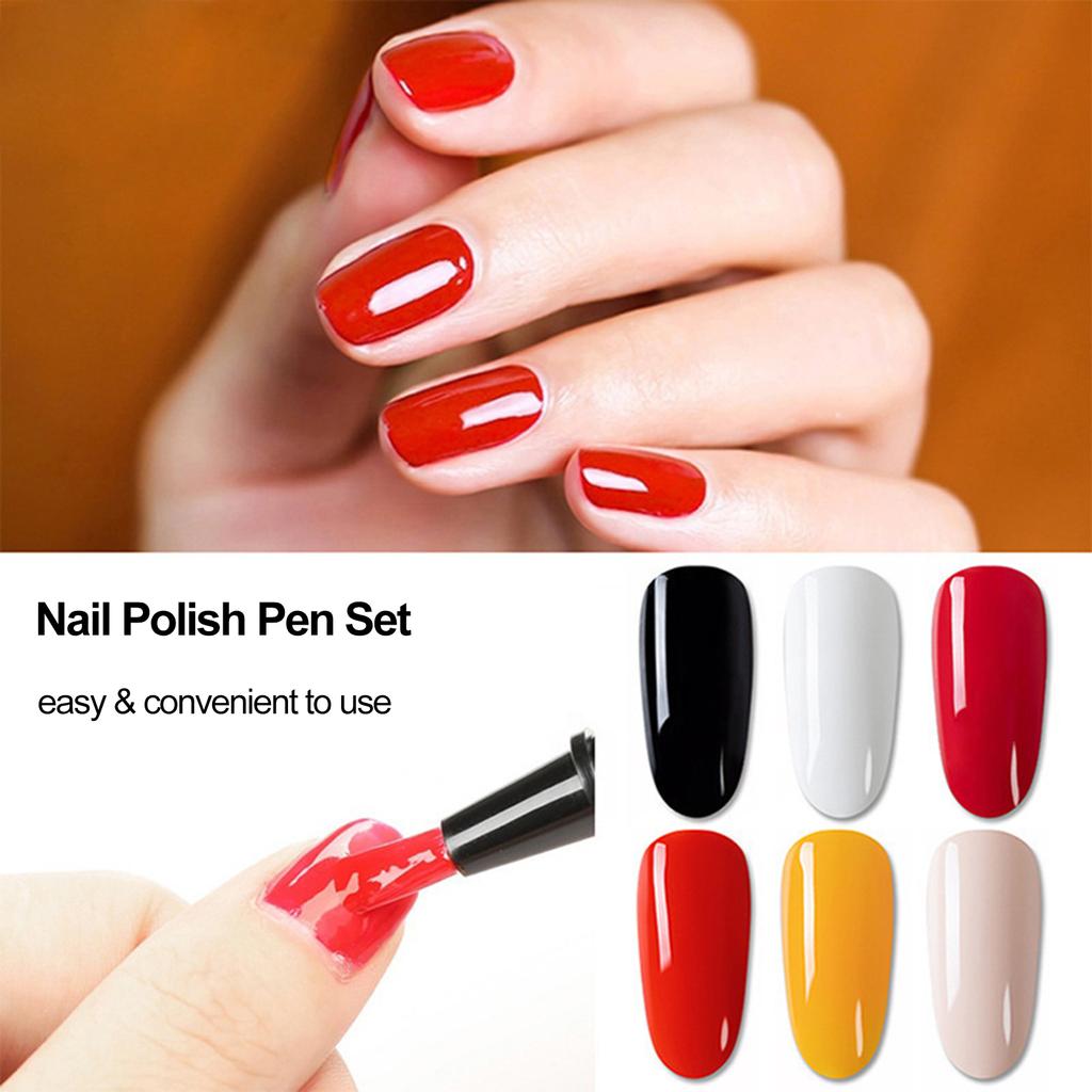 Pix pentru unghii cu gel 6 buc Pix cu gel pentru unghii cu un pas 3 în 1 Lampă UV LED pentru înmuiere Instrumente disponibile pentru arta unghiilor