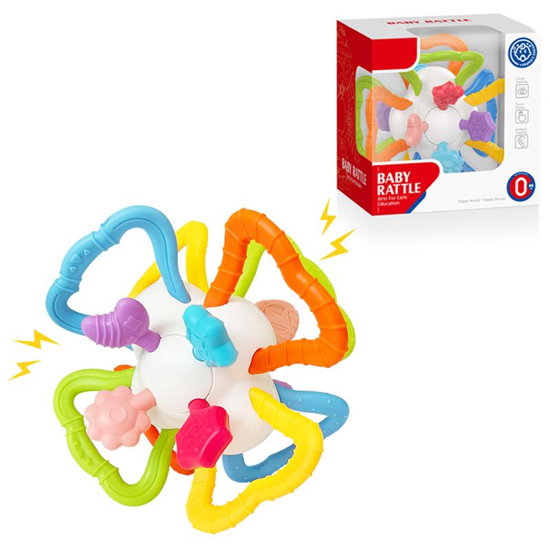 Manhattan Round Ball Baby Hand Rattle Soft Silicone Toys Baby Toys Infantil Chewable Teethers Toys for Newborn 0-12 Months