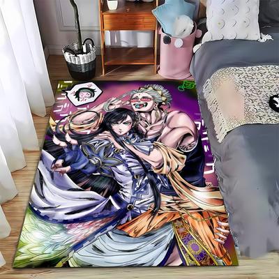 Colorful Anime Style Carpet with Comic Characters and Vibrant Design Suitable for Use As an Anti-slip for Living Room Bedroom Sofas