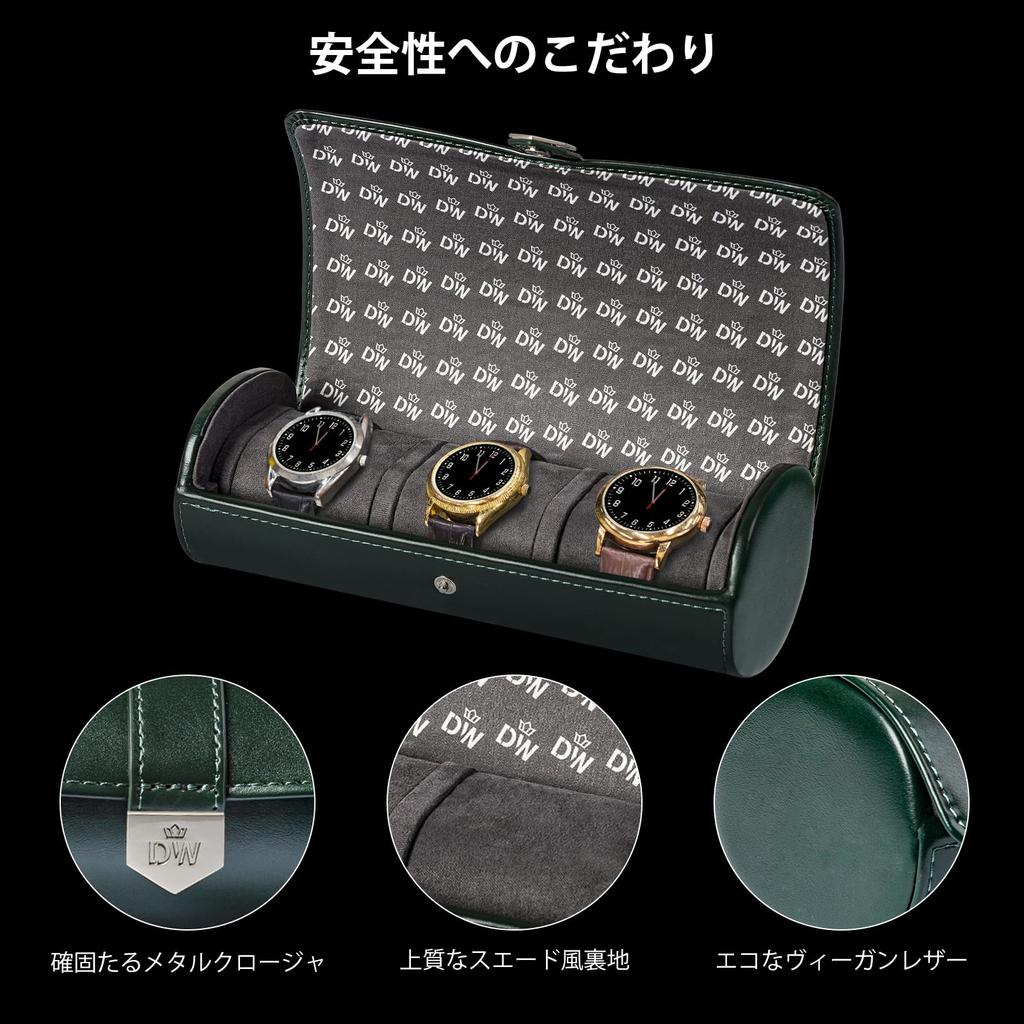 DUKWIN Watch Watch PU Leather Watch Storage Case for Genuine Leather Watch Luxury Watch Portable Watch Travel Storage Portable Case, 1-Piece Roll,