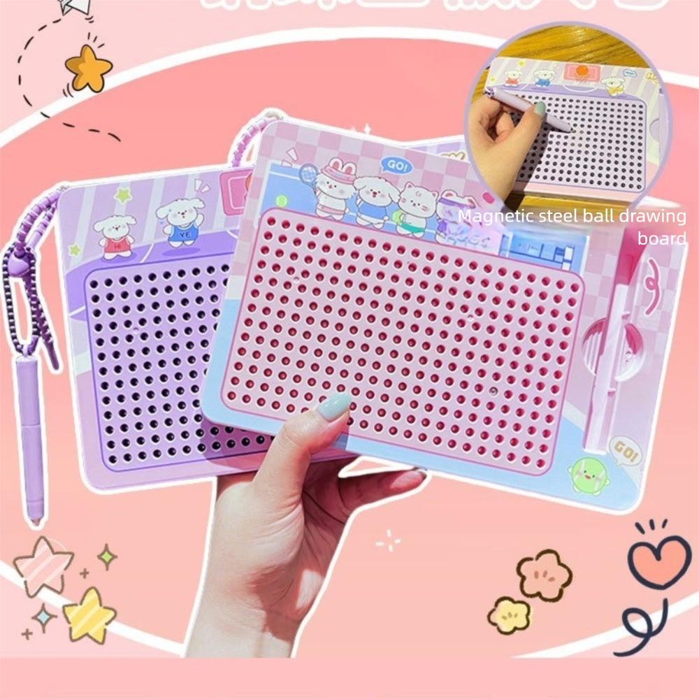 Cartoon Doodle Board Keychain Puzzle Writing Pad Bag Pendant Cute Backpack Key Chain  Kids