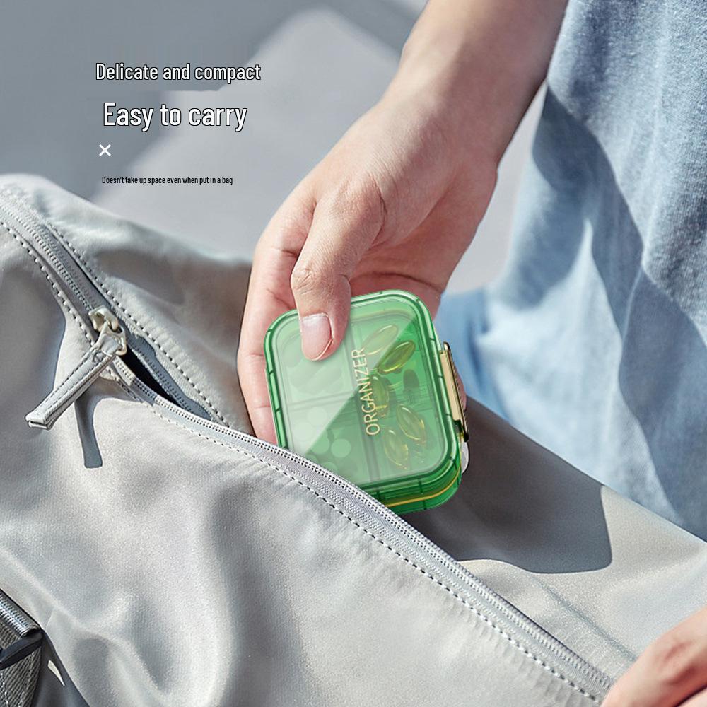 Portable Moisture-Proof Medicine Box: Light-Proof, Multi-Compartment, Weekly Organizer