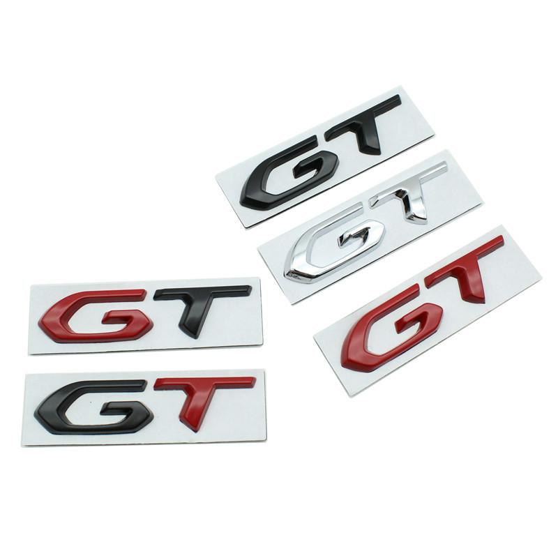 Auto 3D Metall GT Logo Körper Stamm Emblem Abzeichen Aufkleber Aufkleber für KIA K3 K5 Sportage Peugeot 206 207 208 301 508 2008 3008