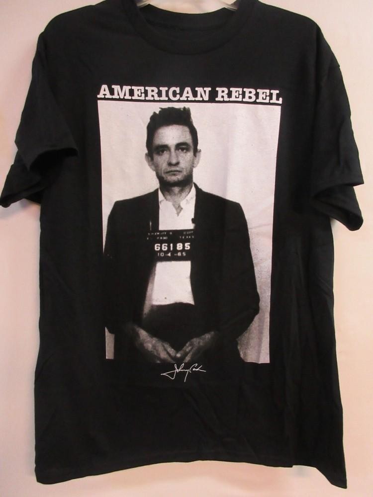 JOHNNY CASH OFFICIAL MERCH MUG SHOT 2023 BAND CONCERT MUSIC  LARGE Unisex T-Shirt S