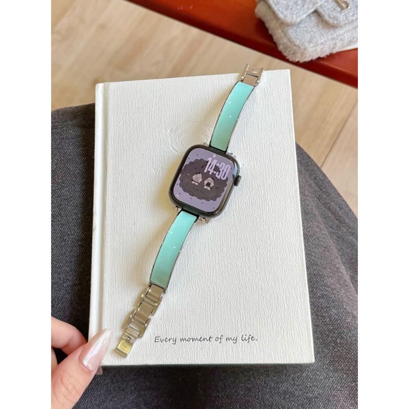 

Epoxy Resin Bracelet for Apple s1110, iWatch98765SE, Huawei GT6, and Xiaomi 9Pro Watches For Huawei GT6 - 46mm світло-синій колір