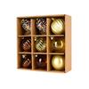 Christmas Decoration Painted Glass Decorative Balls Christmas Tree Ornaments Hanging Balls Round Balls 9 Pieces in a Box 8CM