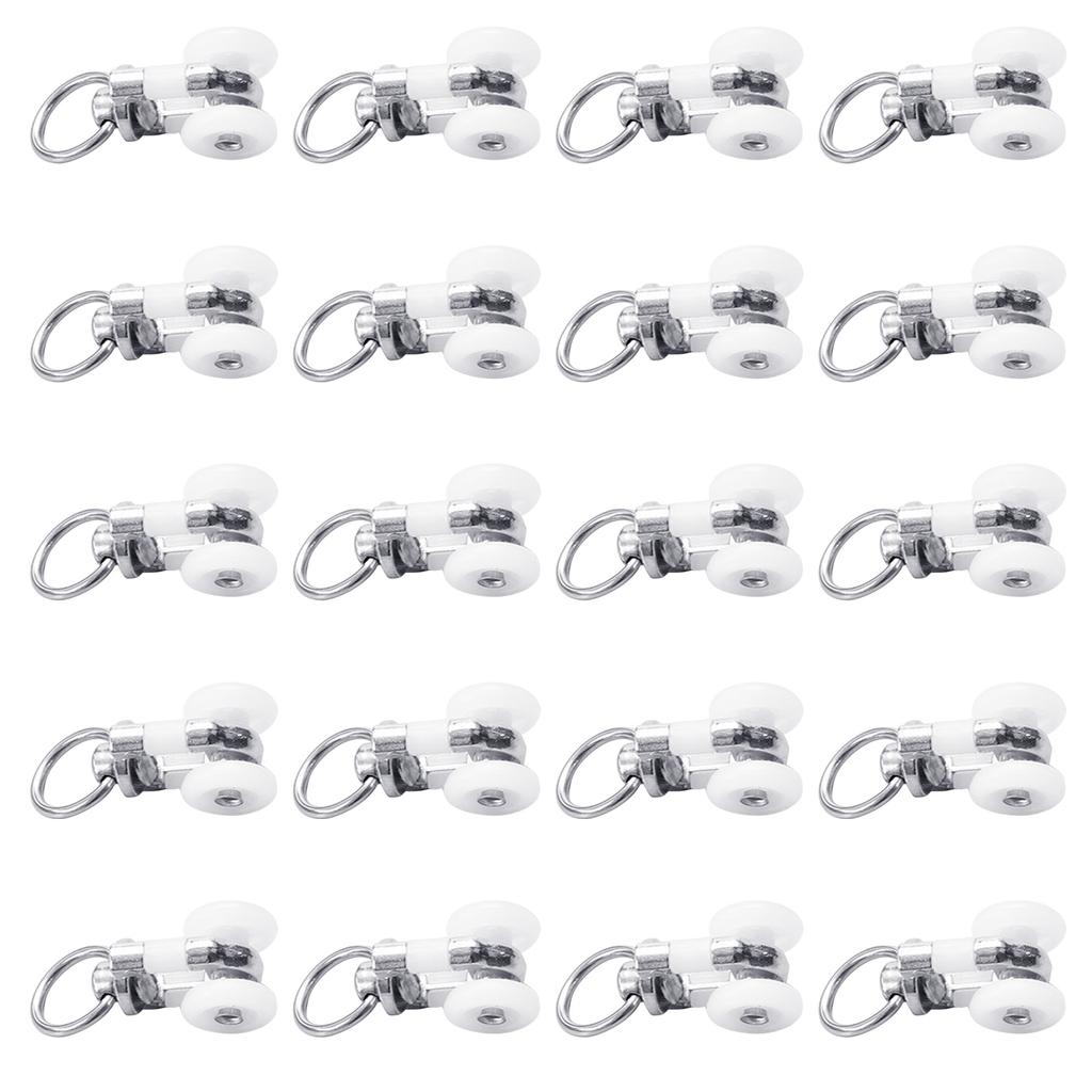20pcs Aluminum Alloy Curtain Gliders For Ceiling Mounting And Noise Reduction In Any Room Curtain Movement