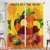 2pcs 2D flat printing Curtains Fruits of the Spirit Fabric Without Electricity Festive Holiday for All Season celebrations