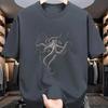 Men Vintage Octopus Print T-Shirt Hand-Drawn Style Breathable Comfortable Casual Short Sleeve Round Neck