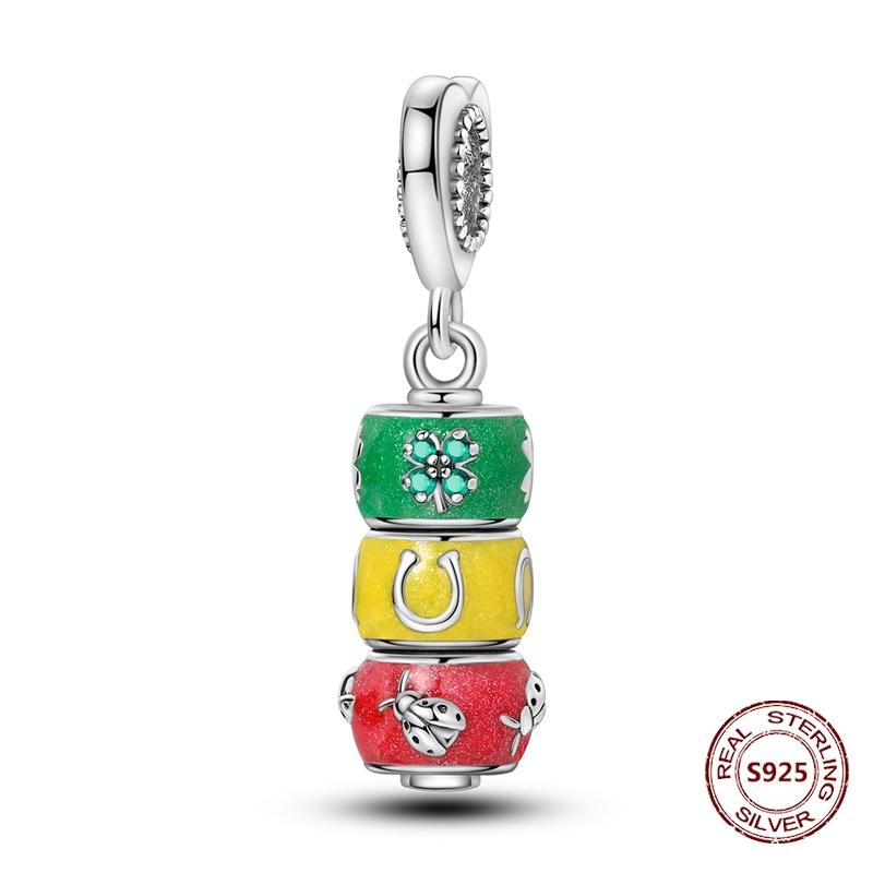 Butterfly Charm copper Authentic Pink Blue Zircon Fly Butterflies Safety Chain Clip Charm Bead Charms Compatible With Bracelets Do It Yourself Jewelle