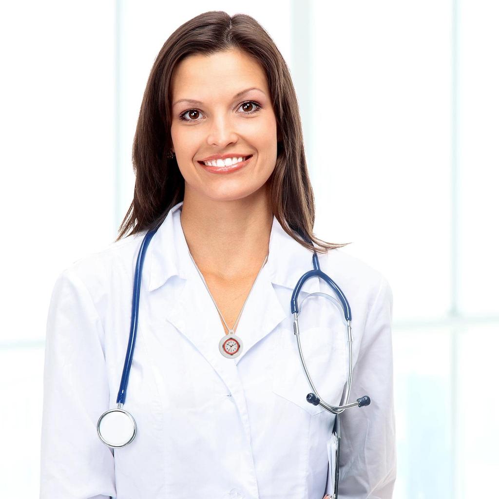 Nurse Watch Pocket Watch Pendant Analog Waterproof Necklace Watch Silicone Case Removable Simple Stylish Men Women White Black