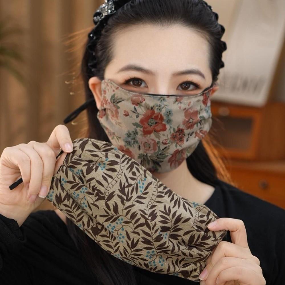 Thickened Warm Face Mask Flower Cycling Cold-Proof Scarf New Winter Neck Warmer Women