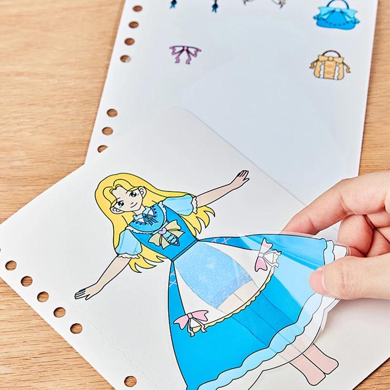DIY Painting Sticker Craft Toys Kid Art Girls Poking Princess Handmade Educational Magical Children Gifts
