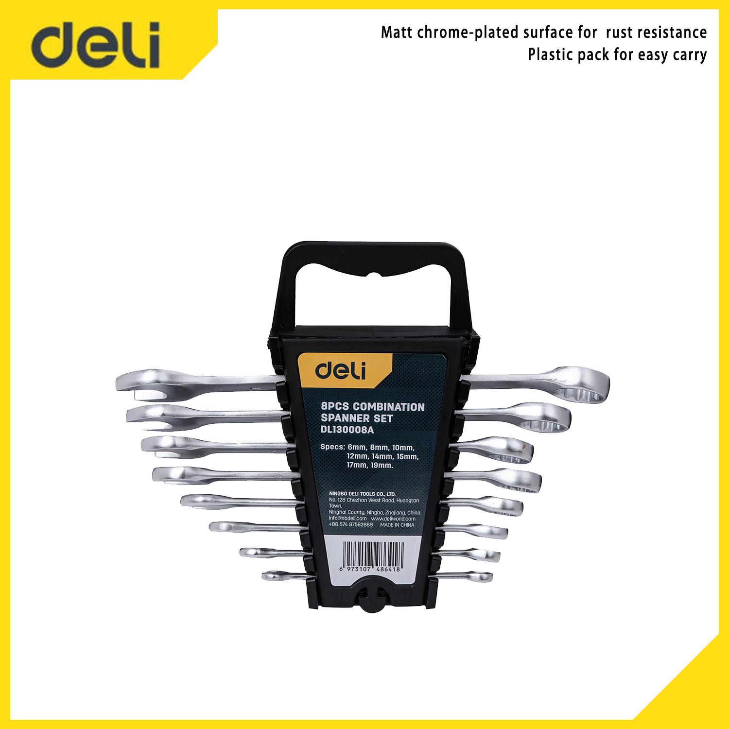 

Набор комбинированных гаечных ключей Deli Tools, 8 шт. EDL130008A