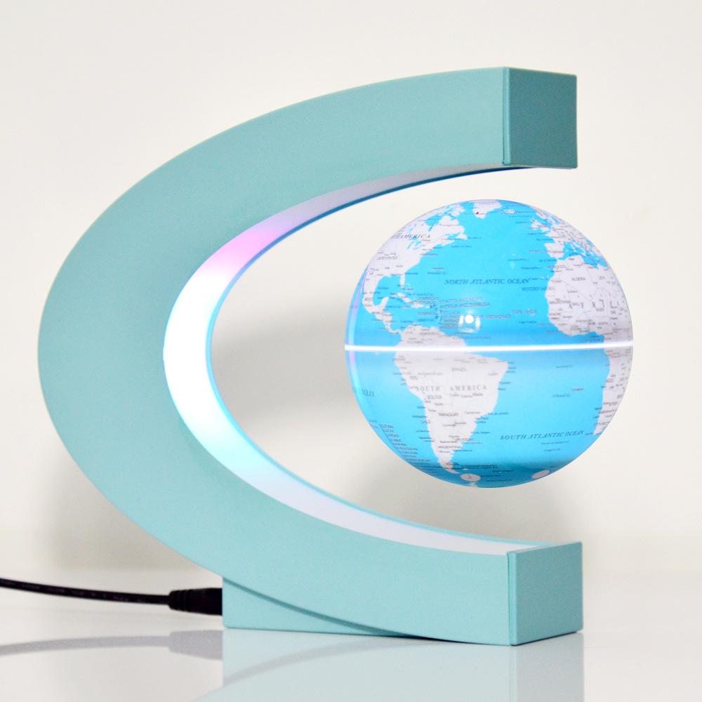 C-Shaped 3-Inch Magnetic Levitating Globe - Unique Valentine's Day Gift & Creative Home Decor Ornament
