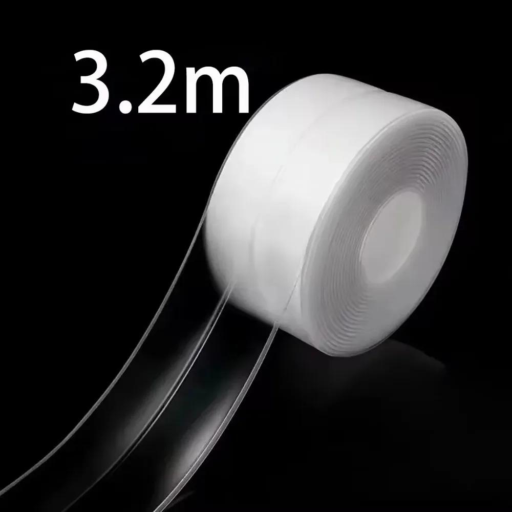 2 Rolls White Caulk Tape Waterproof Self Adhesive, Toilet Caulking Sealant Tape, Bathtub Sealing Strip for Kitchen